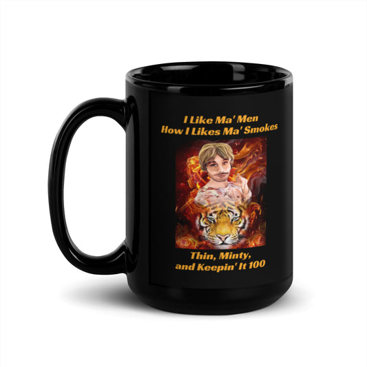 Tiger Queen Black Glossy Mug