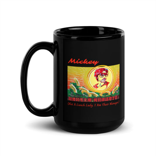Chairman Mickey Black Glossy Mug