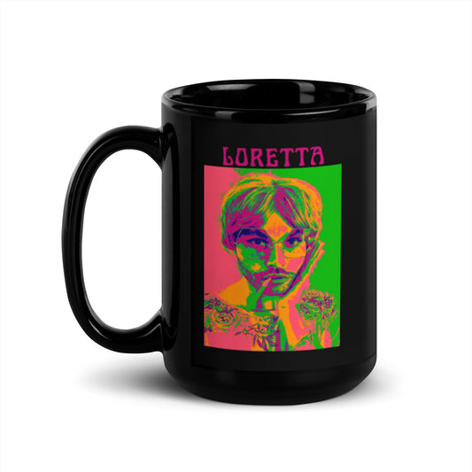 Loretta Acid Trip Black Glossy Mug