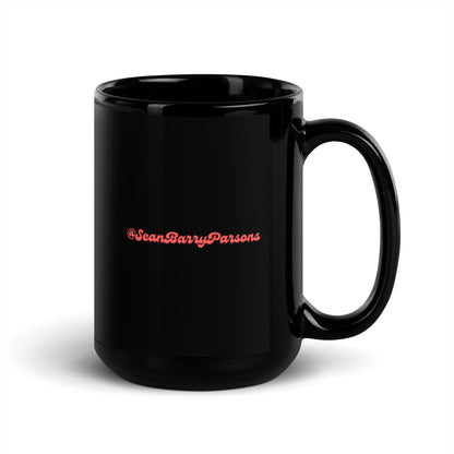 Lady Phone Black Glossy Mug