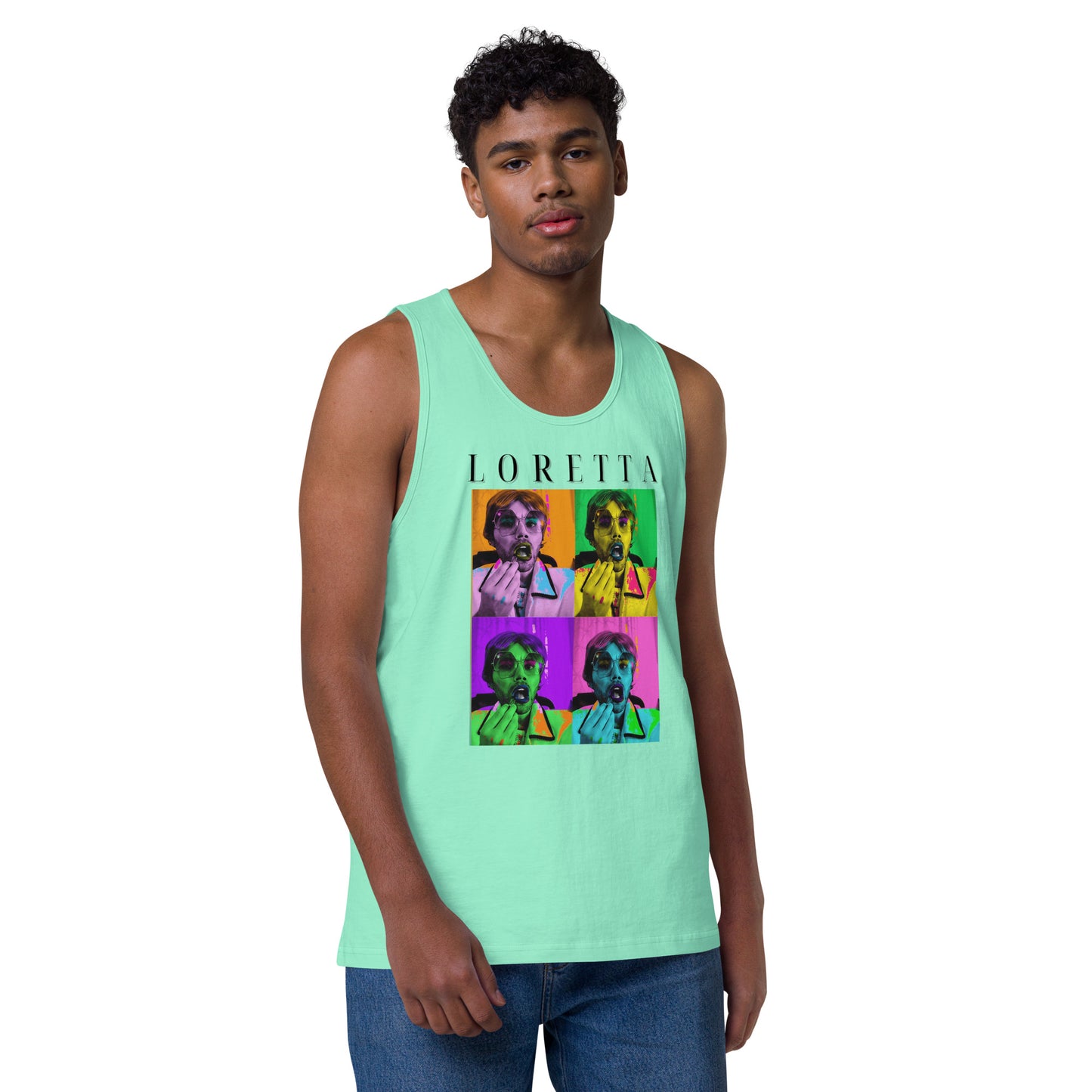 Pop Loretta Men’s premium tank top