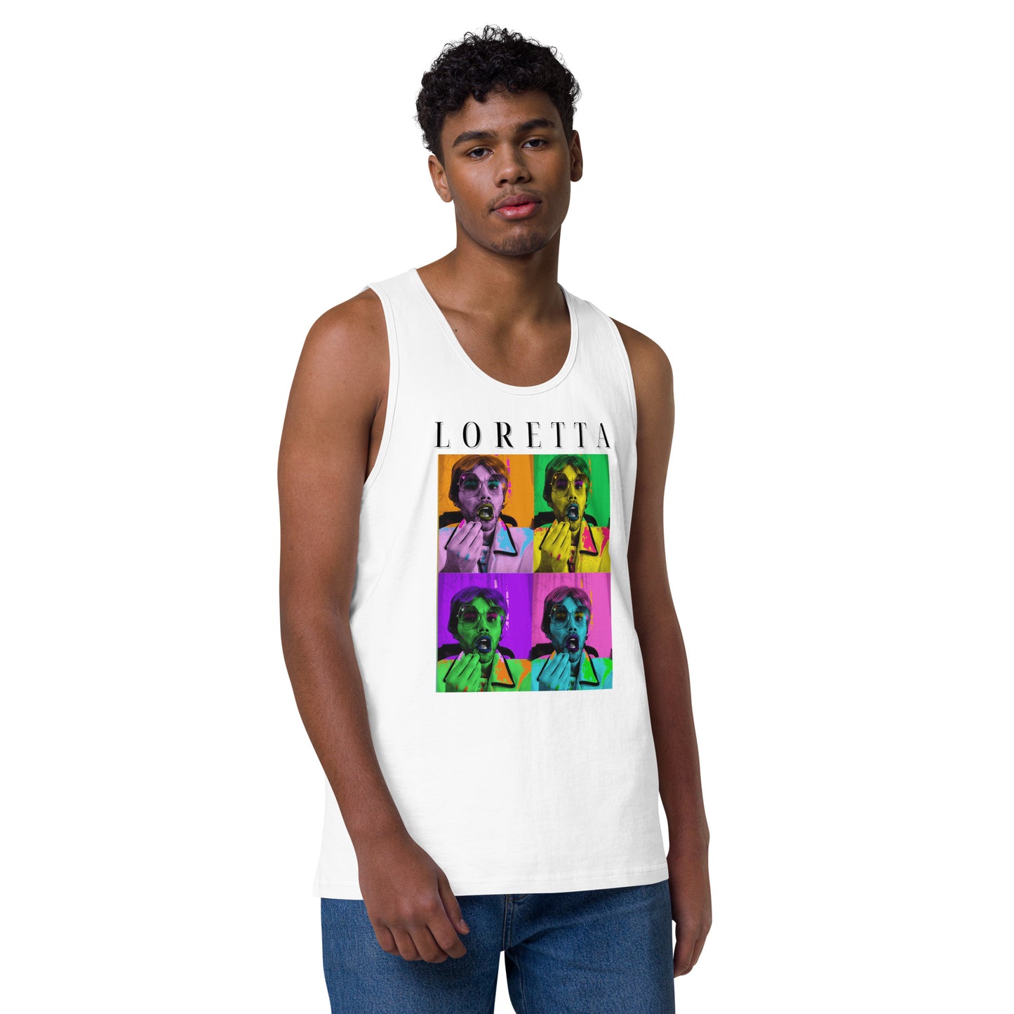 Pop Loretta Men’s premium tank top