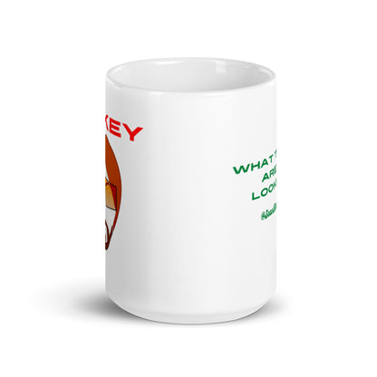 WTF Mickey White glossy mug