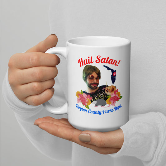 Hail Satan! Loretta White glossy mug