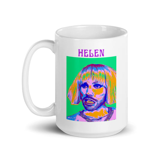 Helen Acid Trip White glossy mug