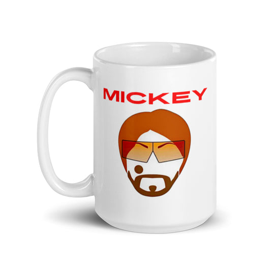 WTF Mickey White glossy mug
