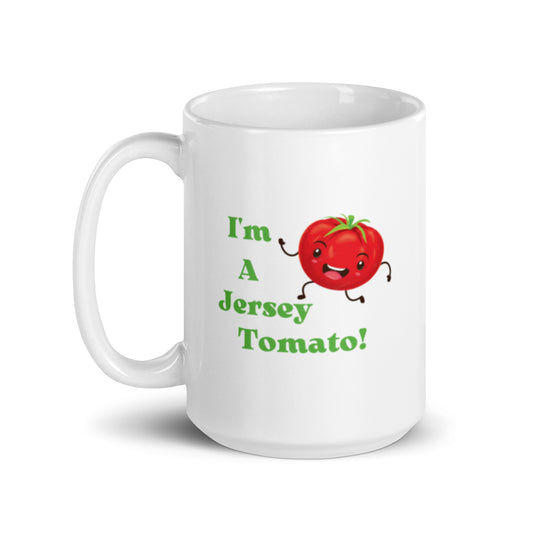 I'm a Jersey Tomato White glossy mug