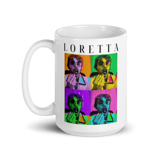 Pop Loretta White glossy mug