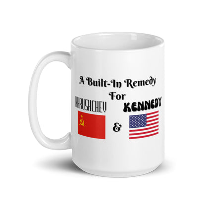 Khrushchev & Kennedy White glossy mug