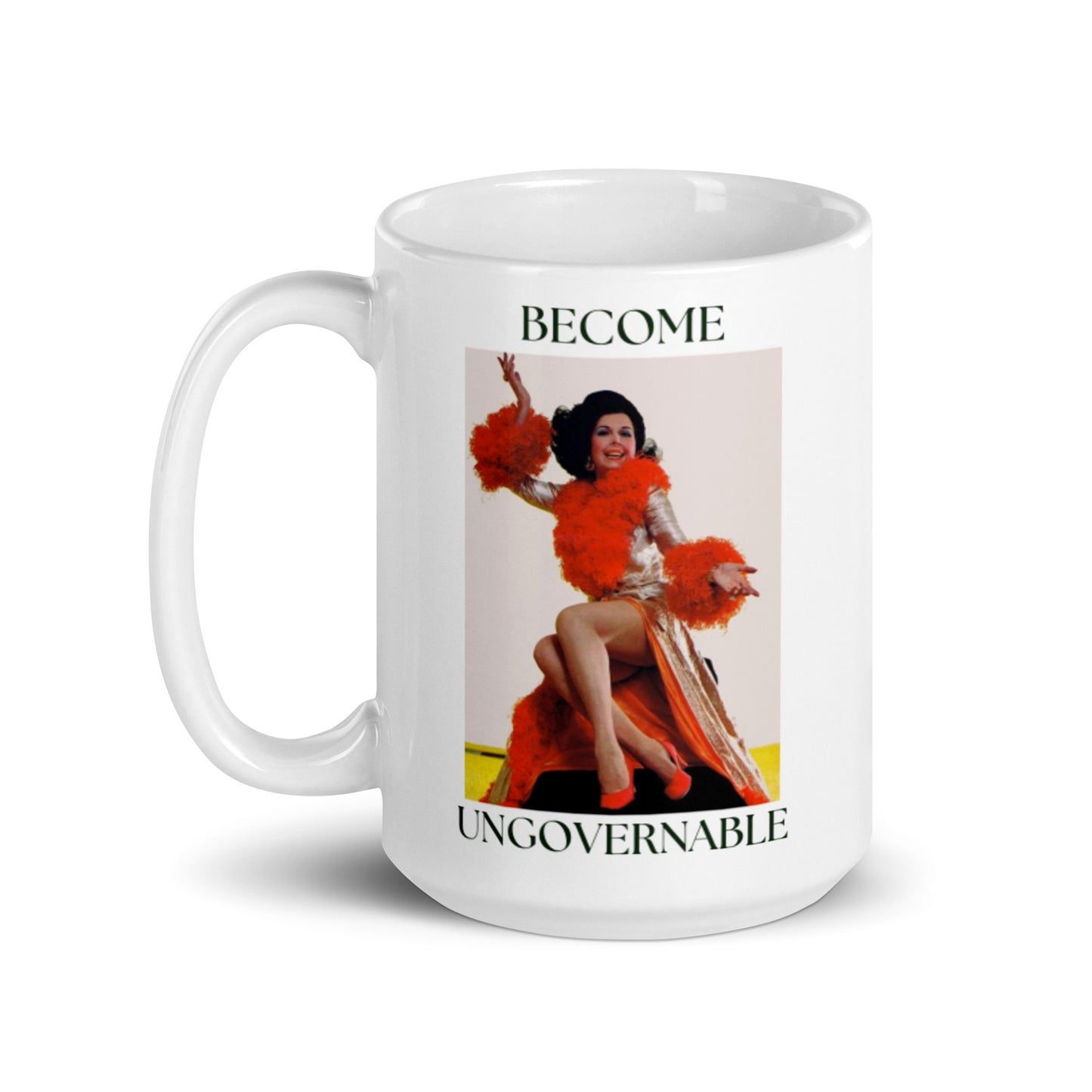 Ann Miller White glossy mug